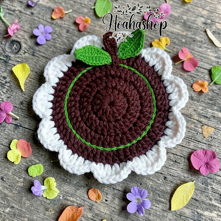 Coaster móc len cotton cao cấp – Lót ly decor bàn – Nhiều mẫu xinh