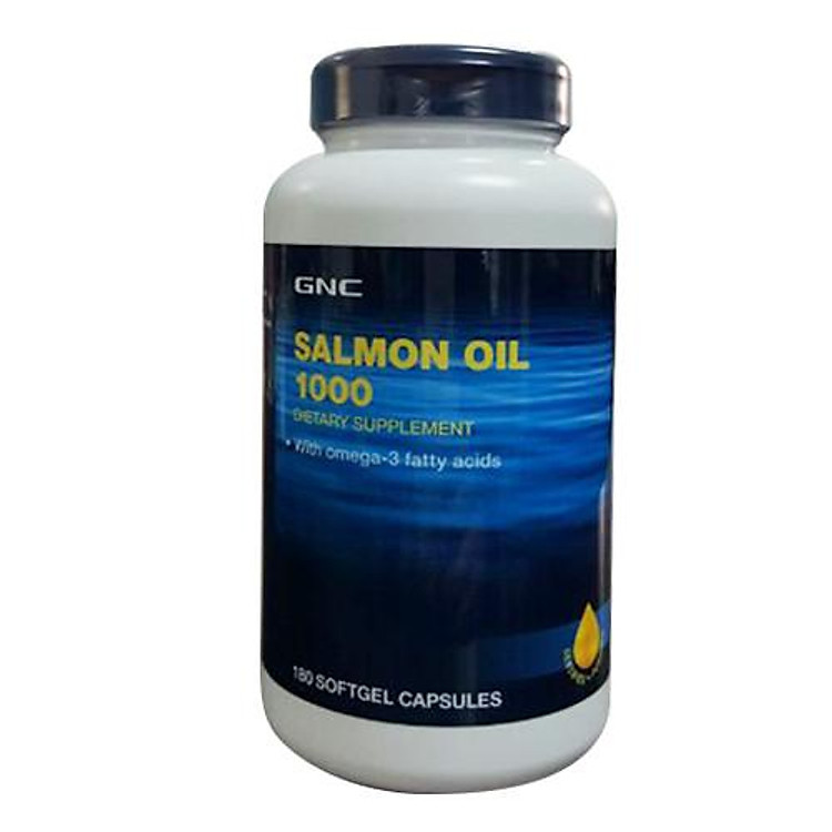 Thực Phẩm Chức Năng Hỗ trợ giúp giảm nguy cơ bệnh mạch vành ở tim GNC SALMON OIL 1000 (180 viên/Hộp)