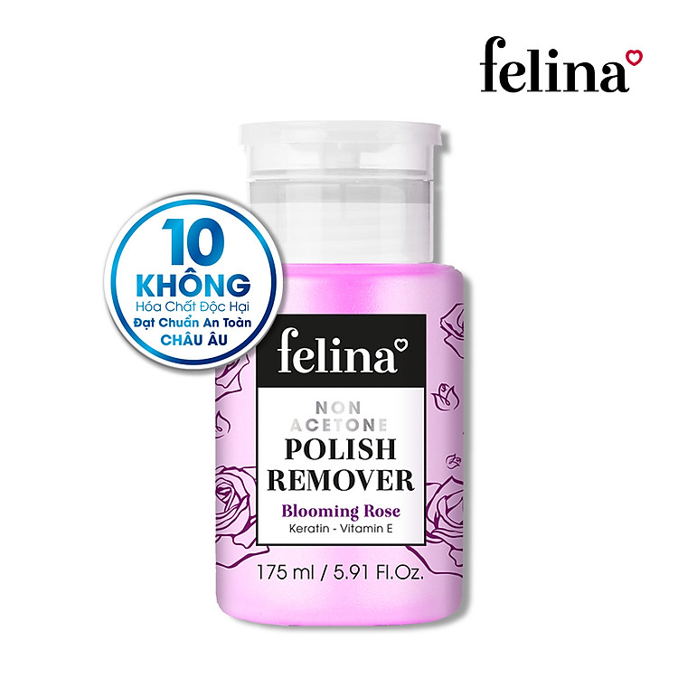 NƯỚC CHÙI SƠN MÓNG TAY CAO CẤP FELINA - HƯƠNG HOA HỒNG 175ml