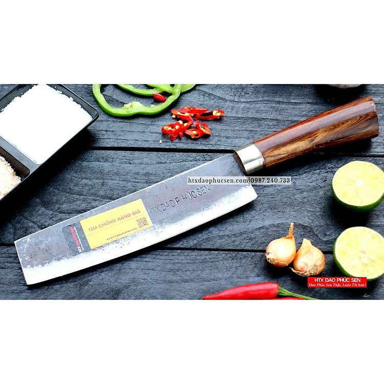 Dao Phúc Sen Dao Thái 16 Cán Gỗ Cẩm G01
