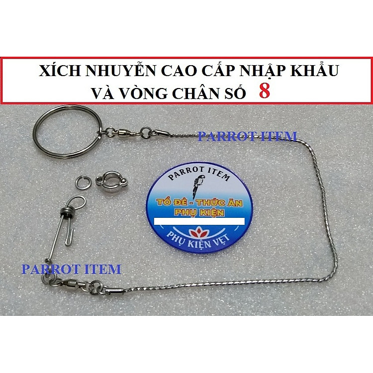 COMBO XÍCH (DÀY 0.8cm) CHỐNG XOẮN CAO CẤP NHẬP KHẨU VÀ VÒNG CHÂN CHO TẤT CẢ CÁC DÒNG VẸT