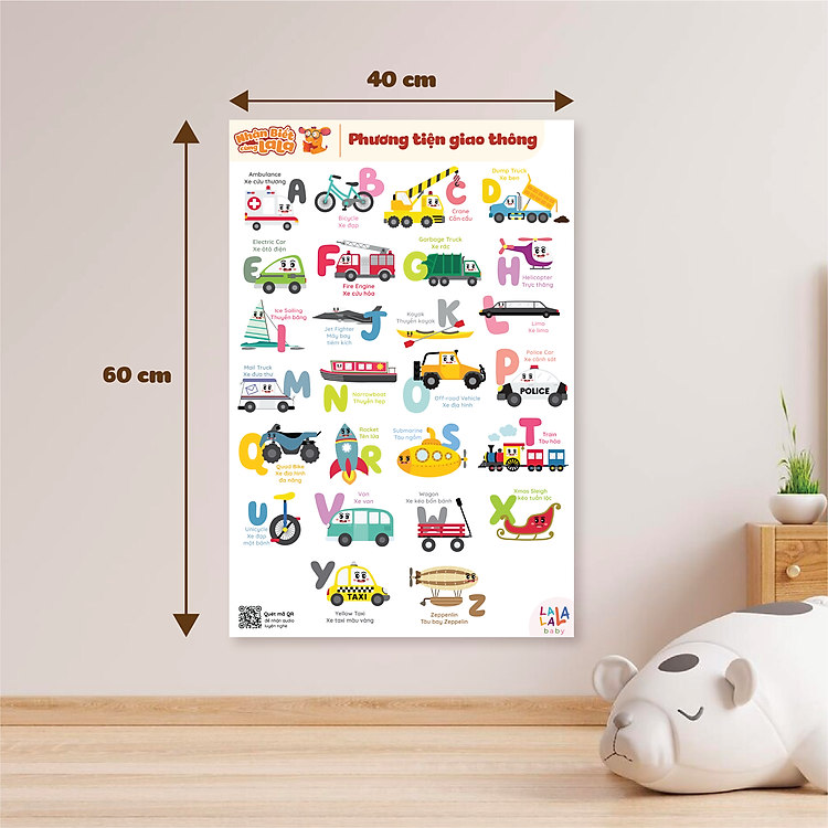 Đồ Chơi Giáo Dục - Poster Song Ngữ Chính hãng Ưu đãi - Hình ảnh 4