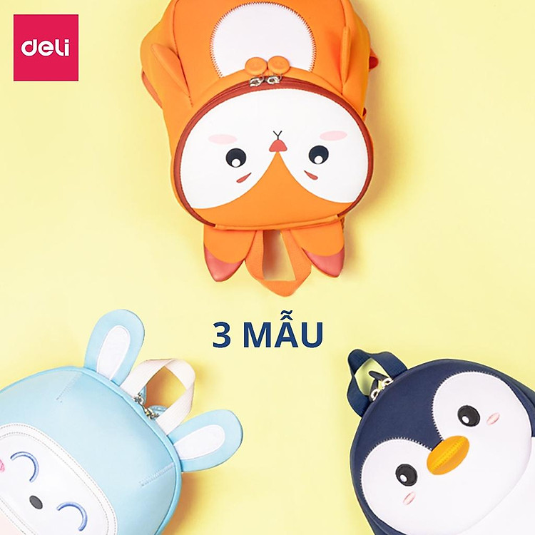 Balo Cặp Sách Đi Học Cute Hình Động Vật Deli - BB101 BB102 - Ảnh 4