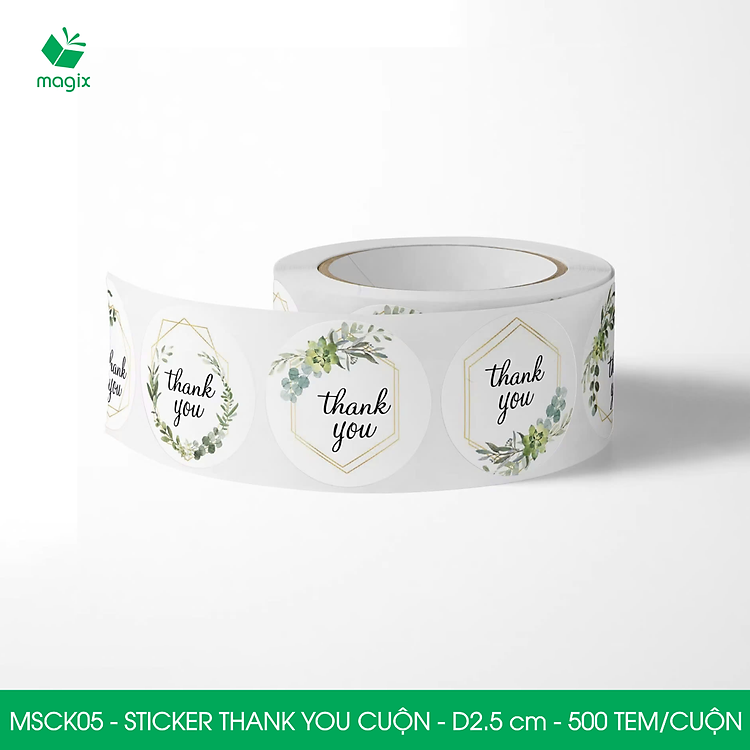 Sticker Thank You Tròn (500 cái) - Ảnh 4