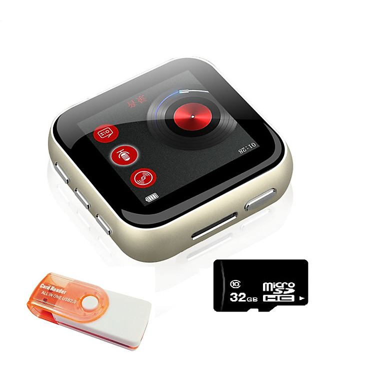 Combo Máy nghe nhạc MP3 thể thao RUZU X21 + thẻ nhớ 32G tặng đầu đọc thẻ nhớ - Hàng nhập Khẩu