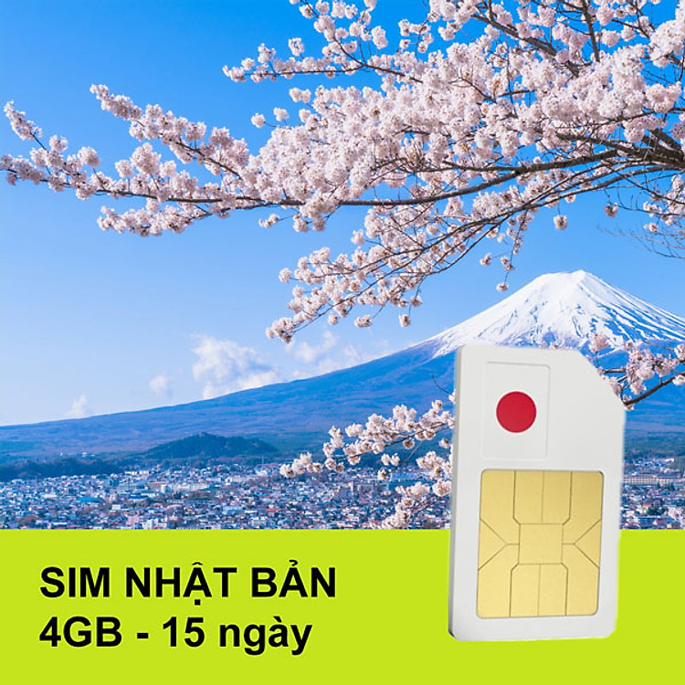 Sim 4G Nhật Bản Gói 4GB Trong 15 Ngày