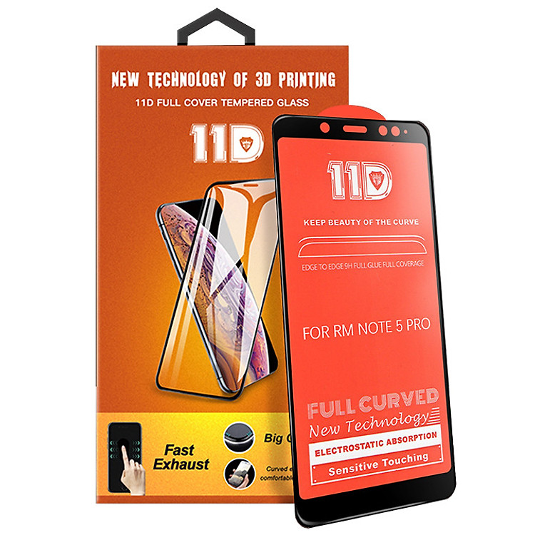 Kính cường lực 11D Xiaomi Redmi Note 5 Full viền Đen