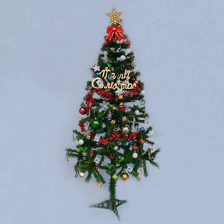 Cây Thông Noel 50cm tặng kèm 1 bộ phụ kiên đầy đủ