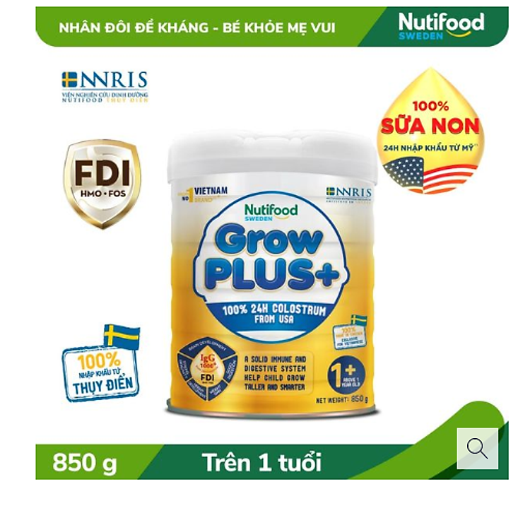 Tìm mua tại Avakids:Sữa Bột GrowPLUS+ Vàng Nutifood 850g Hàng chuẩn, tràn ngập Khuyến mãi, Ưu đãi