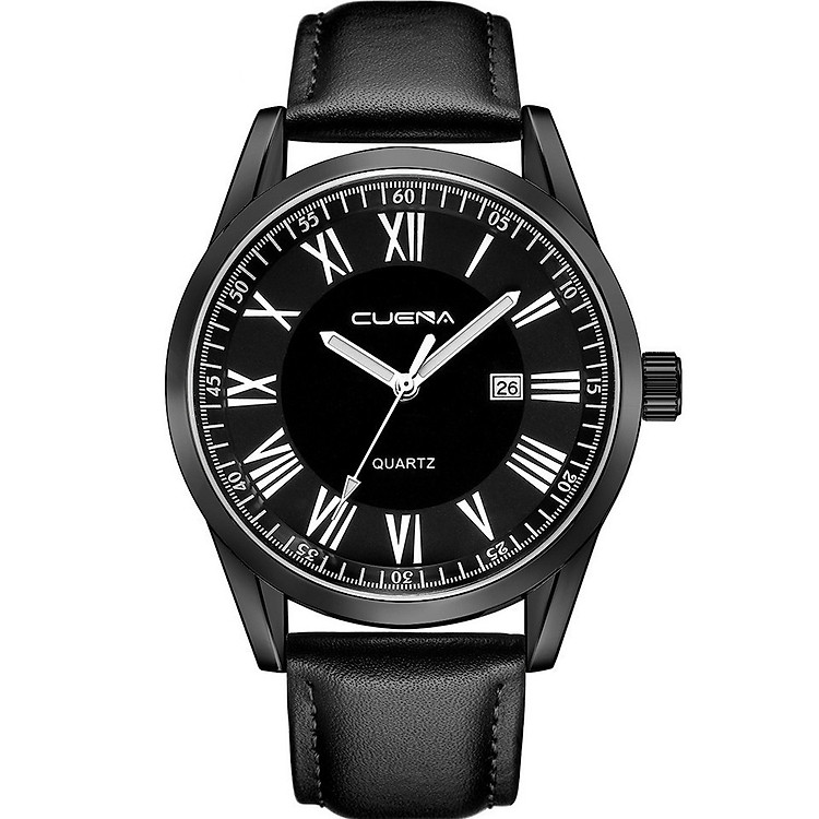Đồng hồ Nam CUENA CE8107 Lịch ngày sang trọng dây da cao cấp