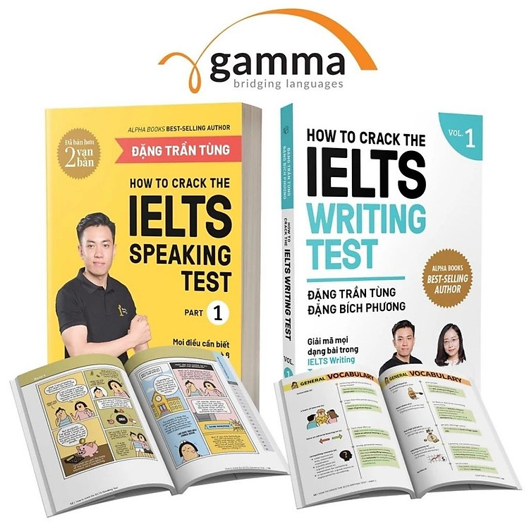 Bộ 2 Cuốn Để Chinh Phục Giấc Mơ IELTS : How To Crack The IELTS Speaking Test - Part 1 + How To Crack The IELTS Writing Test - Vol 1 (Tái Bản Đổi Bìa 2020) - Tặng kèm For The IELTS Crackers