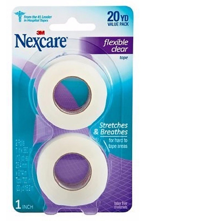 Vỉ 2 cuộn băng keo y tế trong suốt 3M Nexcare 771-2PK, sản xuất tại Mỹ