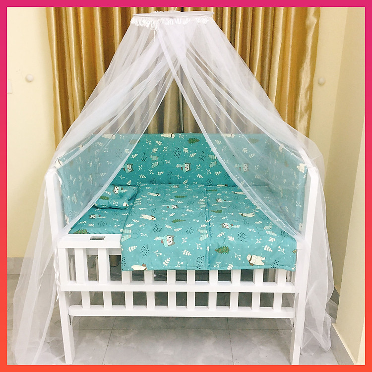 Màn Mùng Chống Muỗi Và Khung Inox Treo Cho Cũi Trẻ Em KIDSSUN Chất Liệu Màn Tuyn Dày Dặn Dài Phủ Kín Cũi