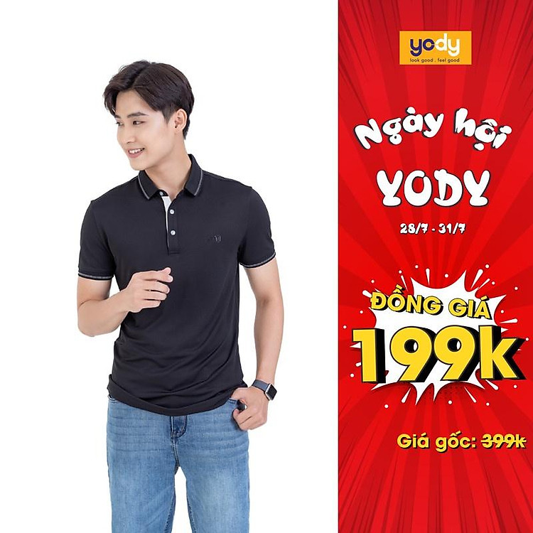 Áo Phông Polo Nam YODY Kiểu Dáng Trẻ Trung Chất Liệu Coolmax Thoáng Mát - APM3519