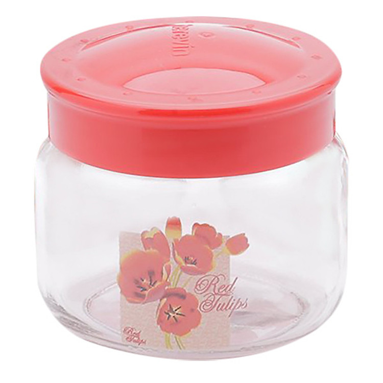 Hũ thủy tinh Herevin Décor 425ml (Đỏ) 171016