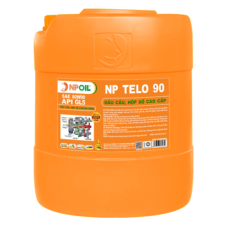 Dầu cầu hộp số TELO 90 - API GL4/GL5 - Xô/Can 18L - Hàng chính hãng
