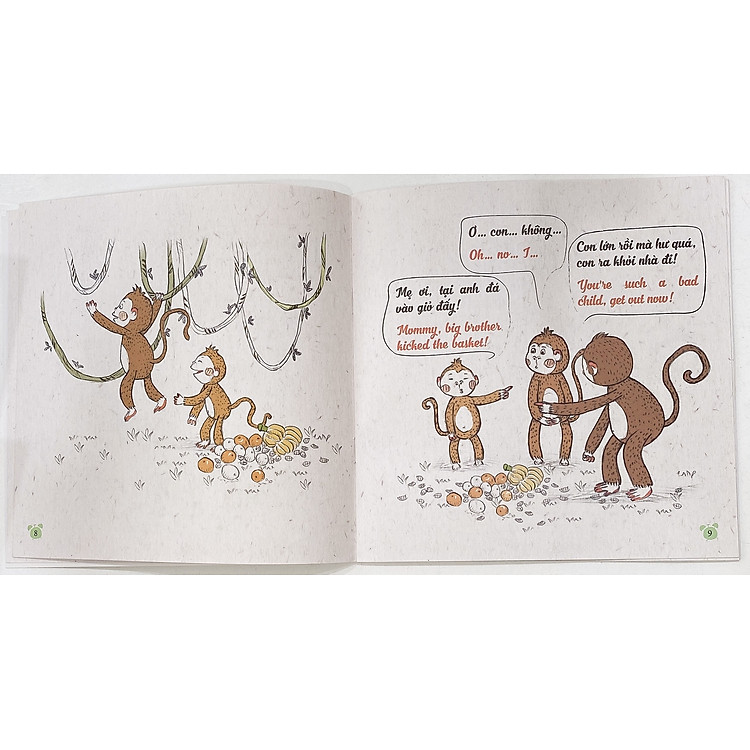 Rèn Luyện Thói Quen Tốt 2-6 Tuổi: Đừng Chỉ Biết Ỷ Lại, Khỉ Nâu (Song Ngữ) - Ảnh 5