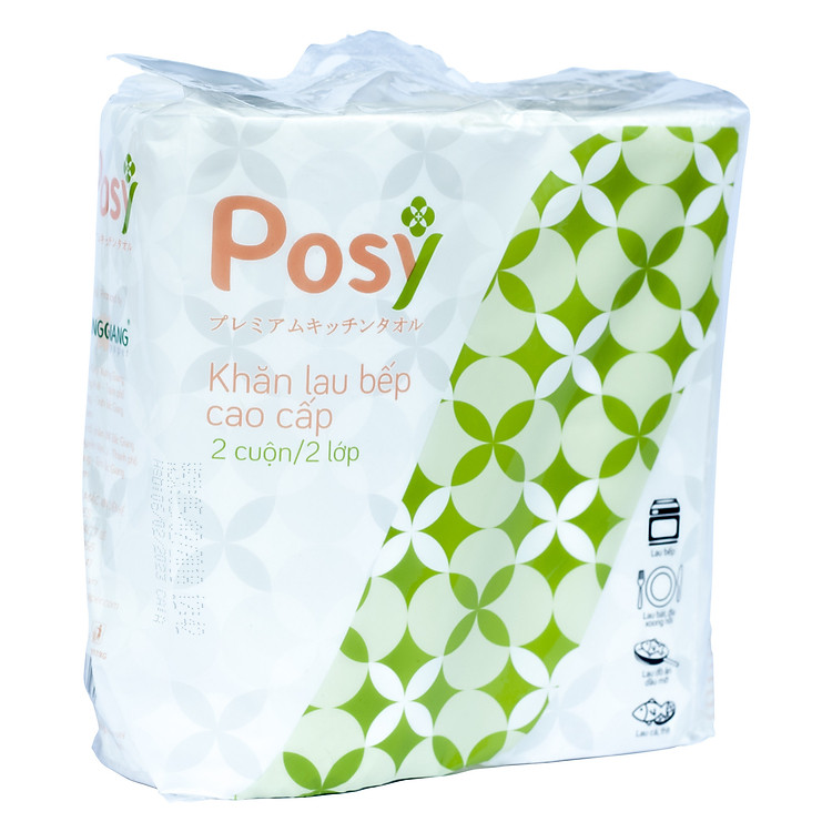 Khăn Giấy Lau Bếp Posy Cao Cấp 2 Cuộn/Túi