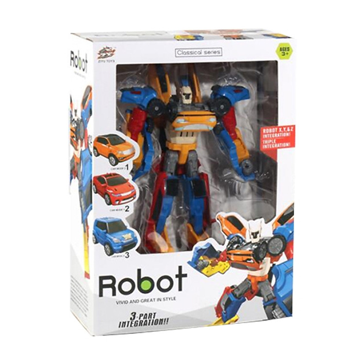Robot Biến Hình Siêu Xe Cầu Vồng 3 Trong 1 - Boy Toys L015-48A