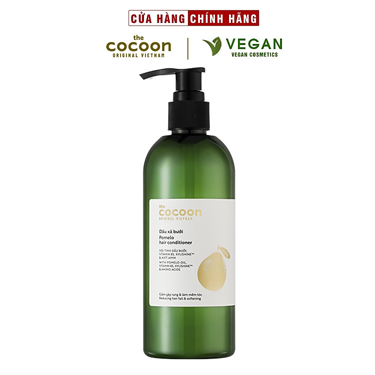 Dầu xả bưởi Pomelo dạng TUÝP Cocoon 310ml giảm gãy rụng làm mềm tóc thuần chay