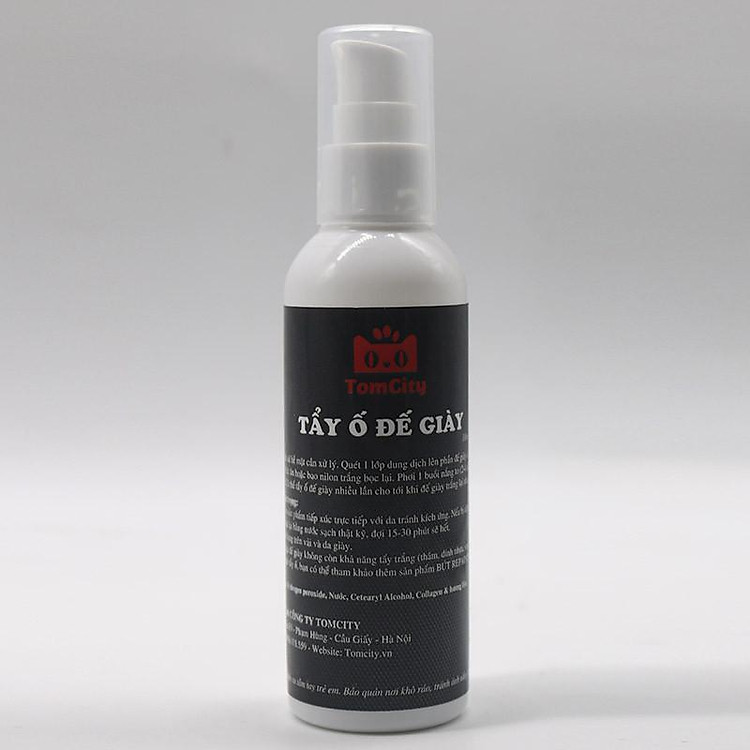 Chai tẩy ố đế giày 100ml TOMCITY - Tẩy vết ố siêu sạch