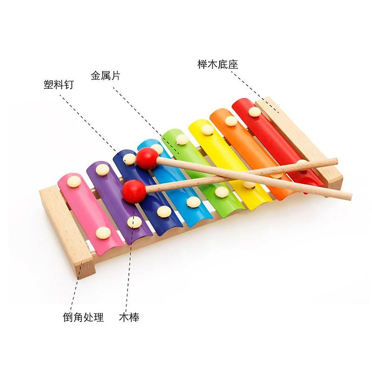Mua Đồ chơi đàn gỗ xylophone 8 thanh Chính hãng Giá rẻ - Hình ảnh 2