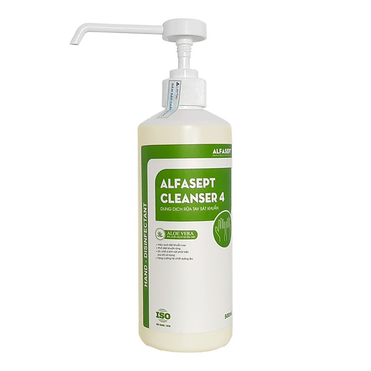 Nước rửa tay sát khuẩn nhanh ALFASEPT CLEANSER 4 - Diệt khuẩn nâng cao