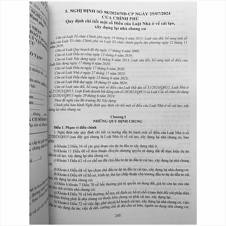 Luật Nhà Ở và Văn Bản Hướng Dẫn Thi Hành (V2482D) - Ảnh 5