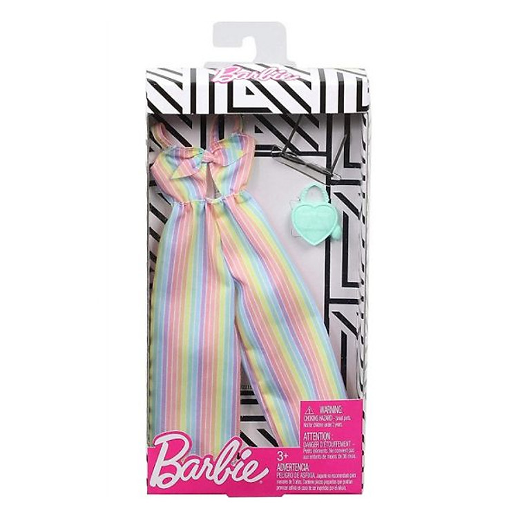 Phụ kiện búp bê thời trang của Barbie - Jumpsuit cầu vồng BARBIE GHW76/FND47