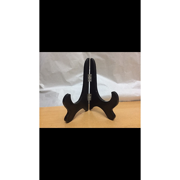 Chân giá để đĩa trang trí bằng gỗ (Đen)