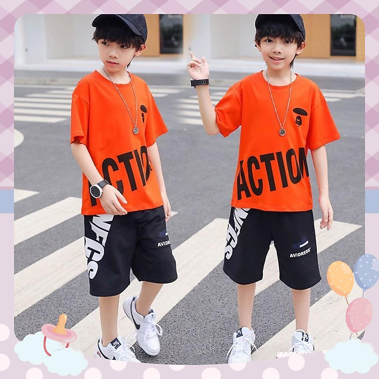 BỘ THUN BÉ TRAI NĂNG ĐỘNG CHO BÉ 10-52kg _QUẦN ÁO TRẺ EM_ SET BỘ BÉ TRAI