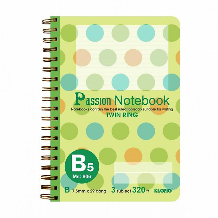 Sổ Kẻ Ngang Lò Xo Kép KLONG B5 (320 trang) - Ảnh 3