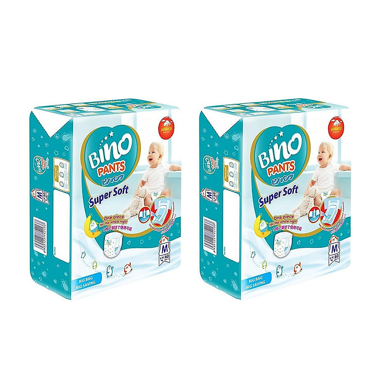 Tã Quần Bino M60 – Mua 4 Gói Chính hãng Giá tốt