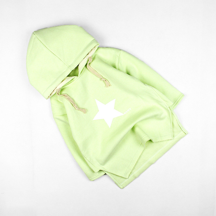 Áo Hoodie xanh lá in hình form lớn 18 đến 36 kg Quảng Châu cho bé gái 04072-04073(2)