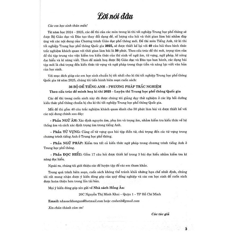 36 Bộ Đề Tiếng Anh Theo Cấu Trúc Đề Minh Họa Kì Thi 2025 Luyện Thi THPT Quốc Gia - Ảnh 2
