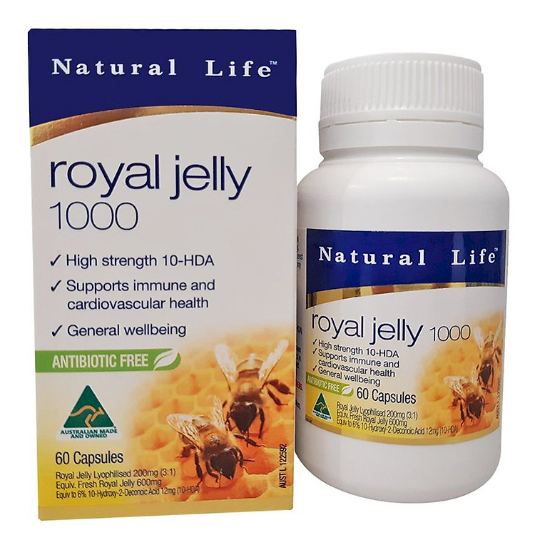 Thực phẩm chức năng Sữa Ong Chúa Natural Life Royal Jelly - Hộp 60 Viên