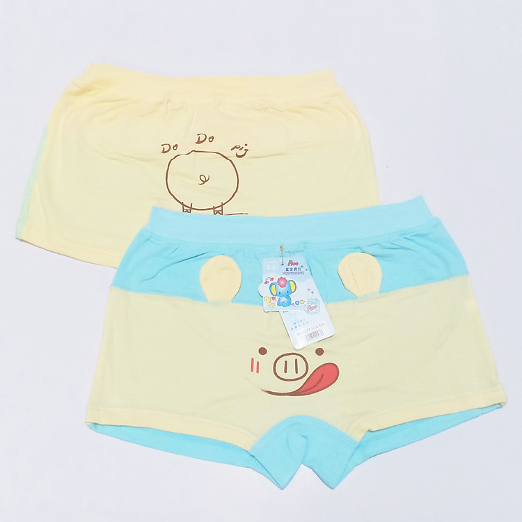 Set 10 quần lót đùi cho bé gái có chú heo in sau mông màu ngẫu nhiên