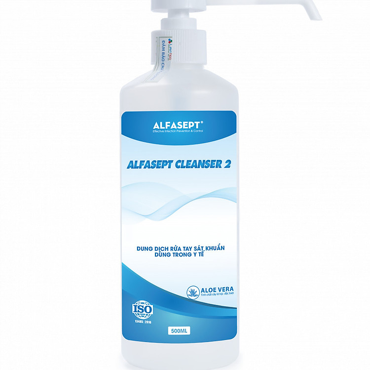 Dung dịch rửa tay ALFASEPT CLEANSER 2 500ml - Tăng cường sát khuẩn, bảo vệ nâng cao