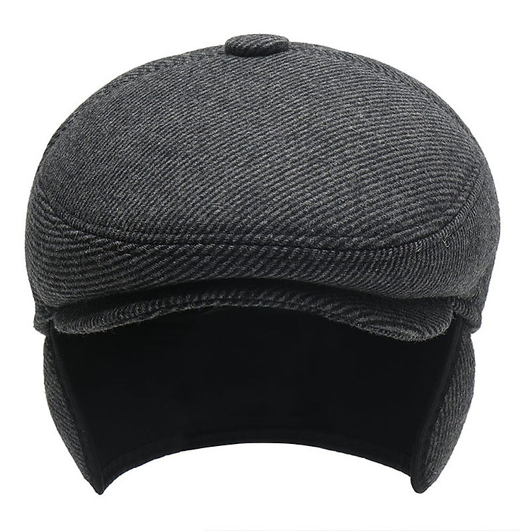 Mũ Beret Nam Trung Niên Đẹp, Chất Liệu Dày Dặn, Có Tai Che LTM-012