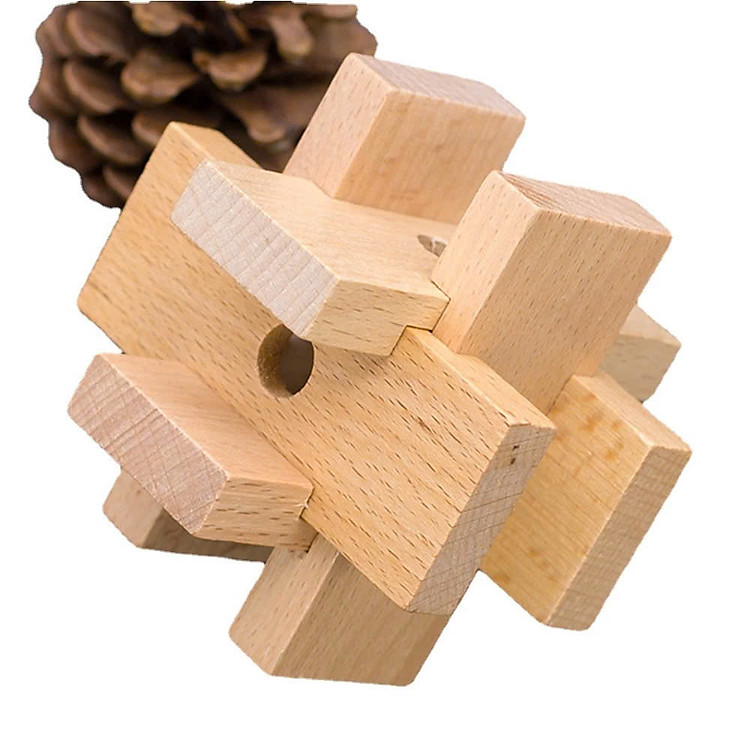 Đồ Chơi Rubik Khóa Khổng Minh Bằng Gỗ Chính hãng Giá tốt - Hình ảnh 3