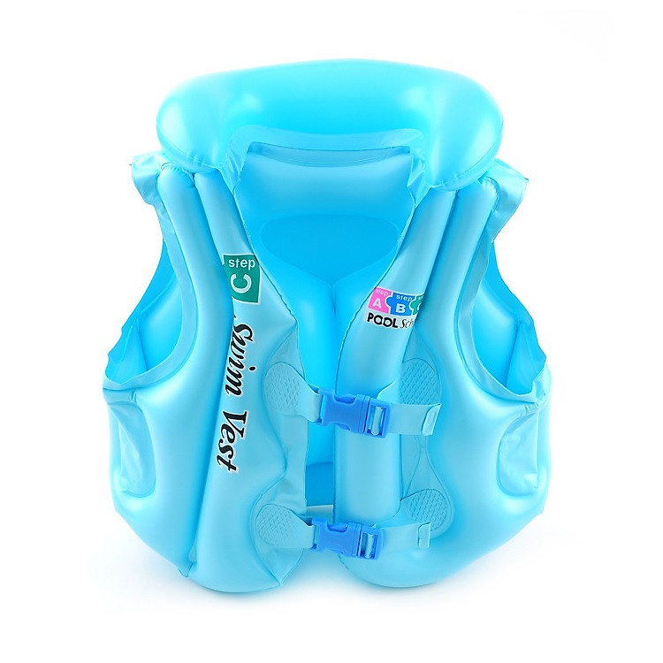 Áo phao bơi trẻ em ABC cho bé từ 4-10 tuổi, chất liệu nhựa dẻo PVC an toàn - POKI