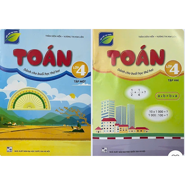 ￼Sách - (Combo 2 tập) Toán 4 (Dành cho buổi học thứ hai) - Kết nối tri thức với cuộc sống