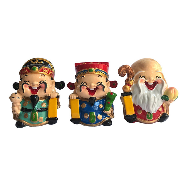 Tượng đá phúc lộc thọ - vẽ màu