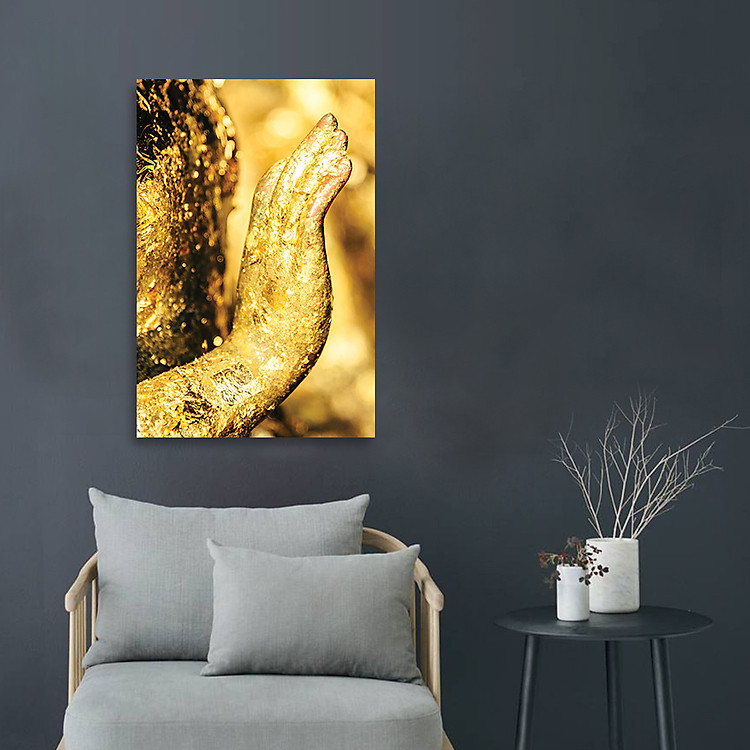 Tranh bàn tay Đức Phật - Tranh canvas treo tường - 11-MBO