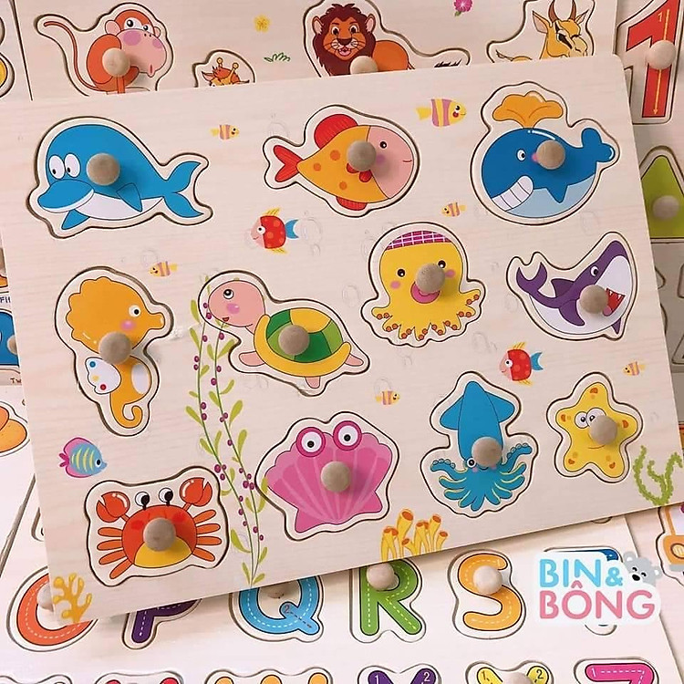 Mua Combo 5 bảng Núm gỗ cho bé Chính hãng Tiết kiệm - Hình ảnh 4