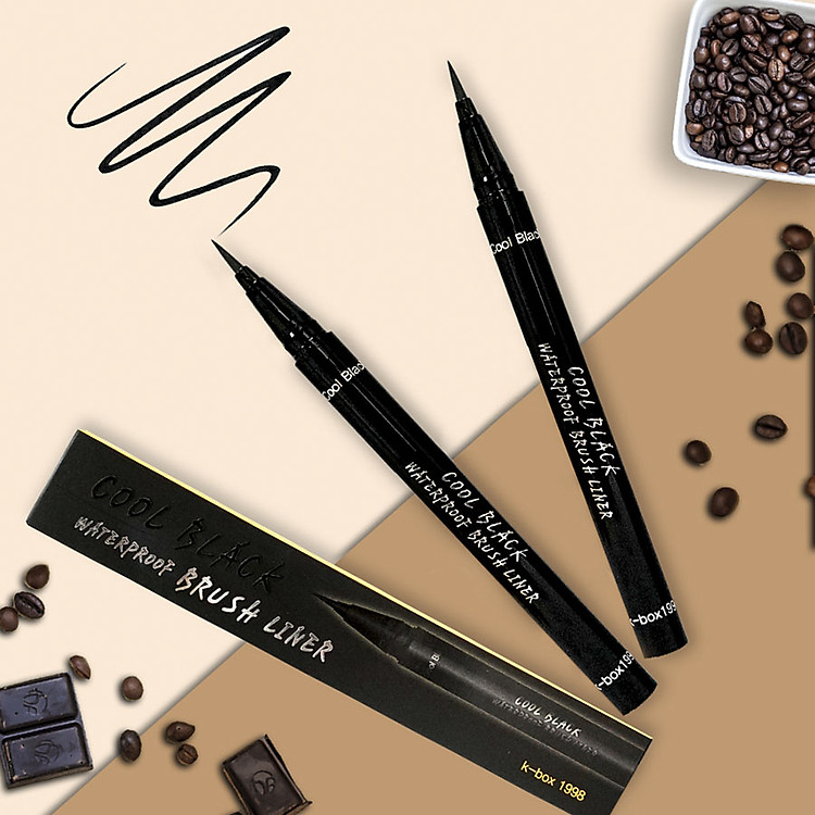 Bút Dạ Kẻ Mắt Cool Black Waterproof Brush Liner