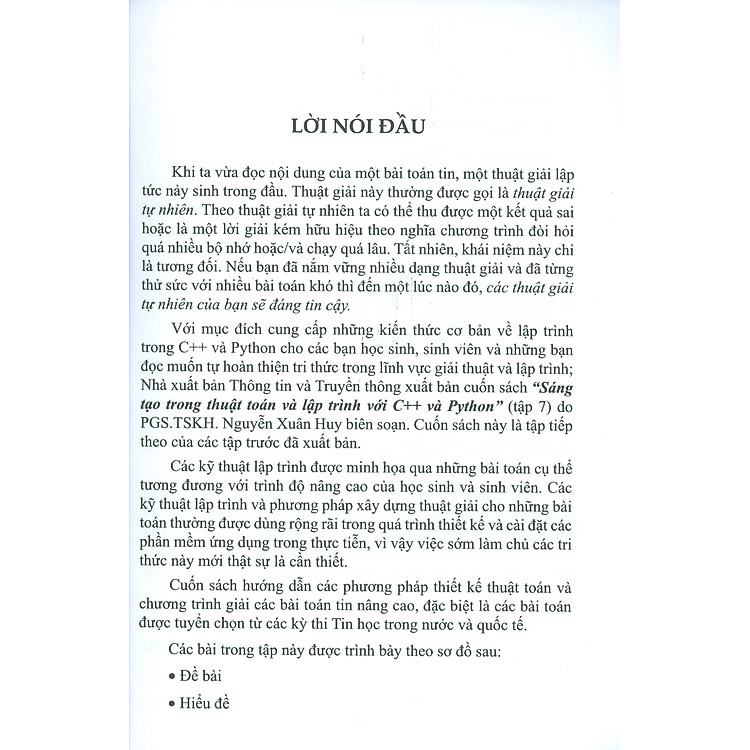 SÁNG TẠO TRONG THUẬT TOÁN VÀ LẬP TRÌNH VỚI C++ VÀ PYTHON - TẬP 7 - Ảnh 5