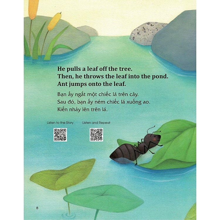 Học Tiếng Anh Cùng Truyện Ngụ Ngôn Aesop - Kiến Và Bồ Câu - Ảnh 4