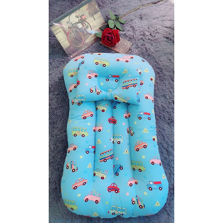 Đệm ngủ thông minh cho bé - Màu xanh oto