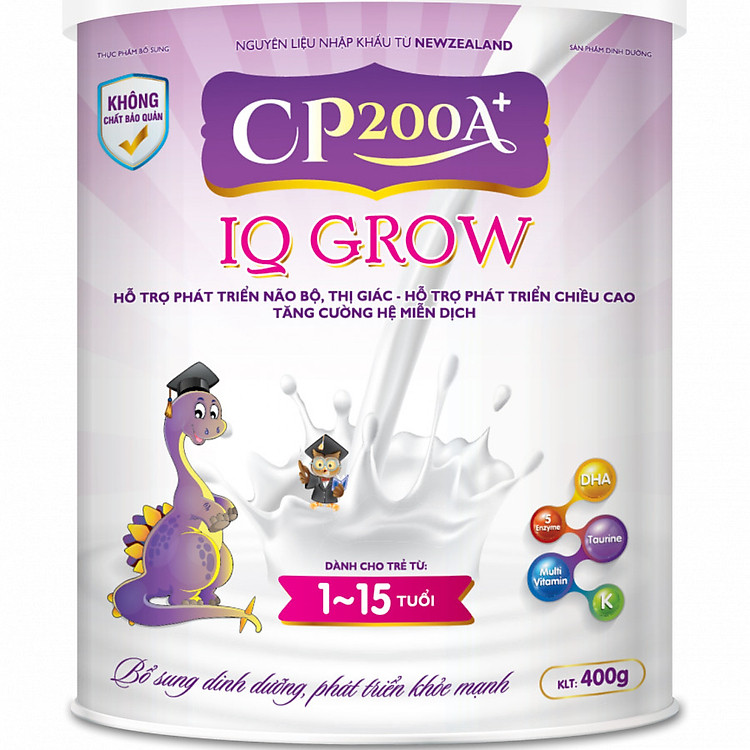 SỮA CP200A+ IQ GROW Dành cho trẻ từ 1 đến 15 tuổi
